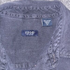 Izod Men’s Denim-Style Shirt in Navy
